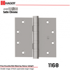 Hager 1168 4.5 x 4.5 US26D Full Mortise Hinge Stock No 169337