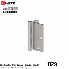 Hager 1173 5 US26D Half Surface Hinge Stock No 005401