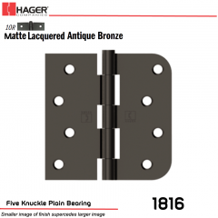 Hager 1816 US10R Full Mortise Hinge Stock No 041716