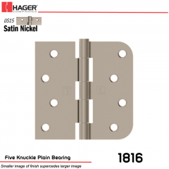 Hager 1816 US15 Full Mortise Hinge Stock No 069140