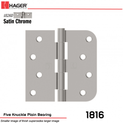 Hager 1816 US26D Full Mortise Hinge Stock No 069134