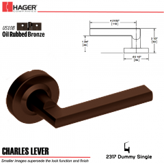 Hager 2317 Charles Lever Tubular Lockset US10B Stock No 169778
