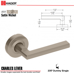 Hager 2317 Charles Lever Tubular Lockset US15 Stock No 169774