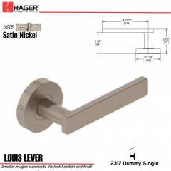 Hager 2317 Louis Lever Tubular Lockset US15 Stock No 169768