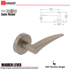 Hager 2317 Warren Lever Tubular Lockset US15 Stock No 171910