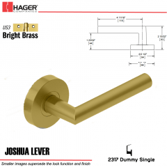 Hager 2317 Joshua Lever Tubular Lockset US3 Stock No 169751