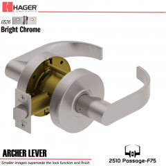 Hager 2510 Archer Lever US26 Door Lock Stock No 170055