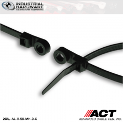 ACT AL-11-50-MH-0-C 11 in. Mounting Hole Cable Ties UV Black 5000 Pcs/Case