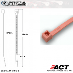 ACT AL-14-120-12-C 14 in. Fluorescent Pink Cable Tie