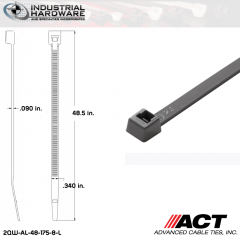 ACT AL-48-175-8-L Extra Heavy Duty 175LB.  48 in. 175lb Gray Ties (500 Pcs/Case)