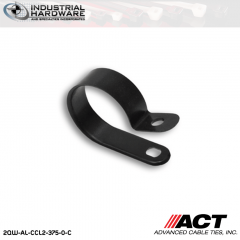 ACT AL-CCL2-375-0-C 3/8 in. Heavy Duty Black Cable Clamps 2500 pcs