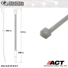 ACT ALB-04-18-9-C ALB-Line Retail Packs 4 in. Nylon Natural Cable Tie (1000 Pcs/Case)