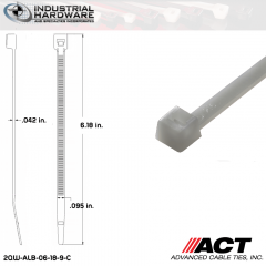 ACT ALB-06-18-9-C ALB-Line Retail Packs 6 in. Nylon Natural Cable Tie (1000 Pcs/Case)