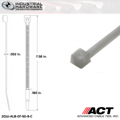 ACT ALB-07-50-9-C ALB-Line Retail Packs 7 in. Nylon Natural Cable Tie (1000 Pcs/Case)