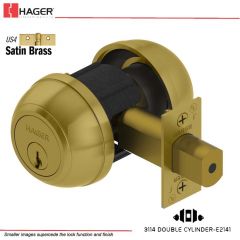 Hager 3114 2-3/4 US4 NC IC Grade 1 Deadlock Stock No 034814