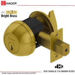 Hager 3115 2-3/4 US3 SCC 1BC Grade 1 Deadlock Stock No 068773