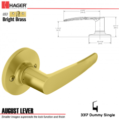 Hager 3317 August Lever Tubular Leverset US3 Stock No 197211