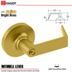 Hager 3450 Withnell Lever Lockset US3 Stock No 038293