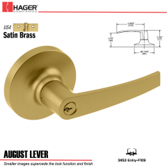 Hager 3453 August Lever Lockset US4 Stock No 137607