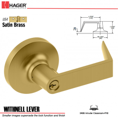 Hager 3495 Withnell Lever Lockset US4 Stock No 006792