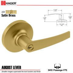 Hager 3510 August Lever Lockset US4 Stock No 036813