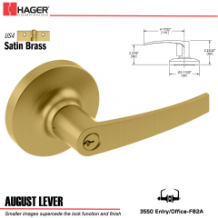 Hager 3550 August Lever Lockset US4 Stock No 027704