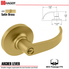 Hager 3610 Archer Lever Lockset US4 Stock No 028261