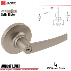 Hager 3617 August Lever Lockset US15 Stock No 132834