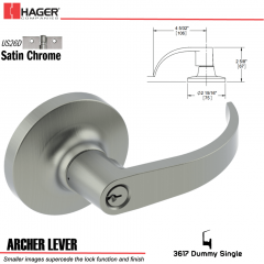 Hager 3617 Archer Lever Lockset US26D Stock No 013171