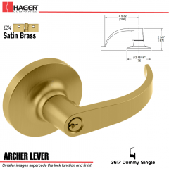 Hager 3617 Archer Lever Lockset US4 Stock No 013174