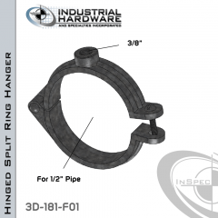 Hinged Split Ring Hanger From Steel-E.G. (Zinc Plated) For 1/2 in. Pipe