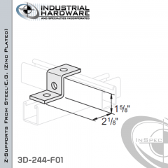 Z-Supports From Steel-E.G. (Zinc Plated) With 1-5/8 in. Offset And 3-Holes