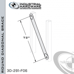 Round Diagonal Braces From Steel-E.G. (Zinc Plated) For All Strut X 72 in. Long