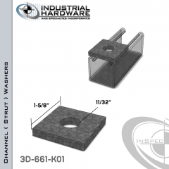 Channel ( Strut ) Washers Steel-Zinc Yellow Plating 11/32 in. Hole X 1-5/8 in. Square X 1/4 in. Thick