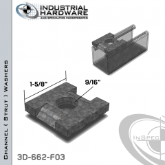 Channel ( Strut ) Washers Channel Guides Steel-E.G. (Zinc Plated) 9/16 in. Hole X 1-5/8 in. Square X 1/4 in. Thick