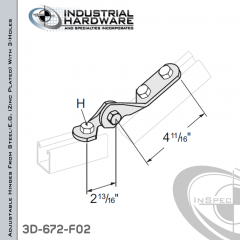 Adjustable Hinges From Steel-E.G. (ZP) With 3-Holes X 9/16 in.