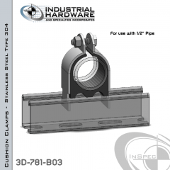 Cushion Clamps From Stainless Type 304 For 1/2 in. Pipe