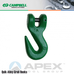 Campbell #5724815 1/2 in. Quik Alloy Clevis Grab Hook - Grade 100 - Painted Green