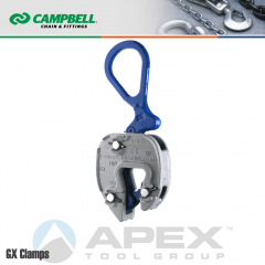 Campbell #6423005 GX Plate Clamp - 1/16 to 3/4 in. Grip Range - 1 Metric Ton WLL