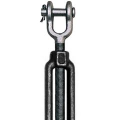 TBJ-07-4-LH: 5/8-11 x 4-1/2 Clevis End Turnbuckle Fitting Left-Hand Self-Colored Drop-Forged Carbon Steel - Made in the USA