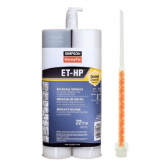 Simpson Strong-Tie ET-HP22-N Epoxy Anchoring Adhesive 22 oz. Tube w/ Nozzle