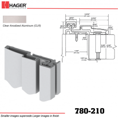 Hager 780-210 CLR Full Surface Leaf Hinge Stock No 048050