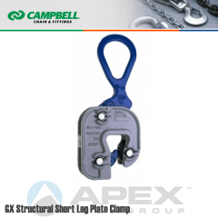 Campbell #6423108 Short Leg Structural GX Clamp - 1/16 to 7/8 in. Grip Range - 2 Metric Ton WLL