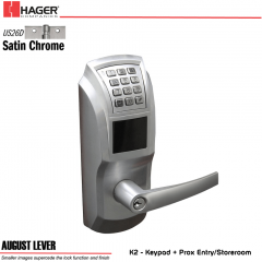 Hager 34K2 2-3/4 US26D AUG SCC KD ASA Electronic Lock