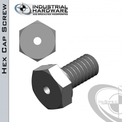 Stainless Hex Head Vented Machine Screw: 1/4-20 x 1-1/2