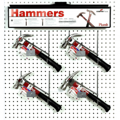 Plumb #PF1 Display: Fiberglass Curve Claw and Rip Claw Hammers