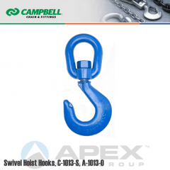 Campbell #3941105PL #11 Swivel Hoist Hook - 7-1/2 Ton Wll - Carbon Steel - Painted Blue