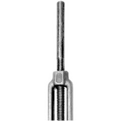 TBS-05-LH-316SS: 1/2-13 x 7 Threaded Stud End Turnbuckle Fitting Left-Hand Self-Colored Stainless Steel Type 316 - Made in the USA