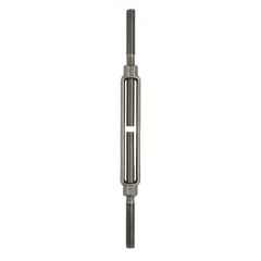 TB110-S-316SS: 1-8 x 6 in Take-Up Stub & Stub Turnbuckle Assembly Self-Colored Drop Forged Stainless Steel Type 316 - Made in the USA