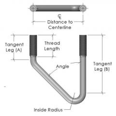 Custom U-Bolts: Angle Bend